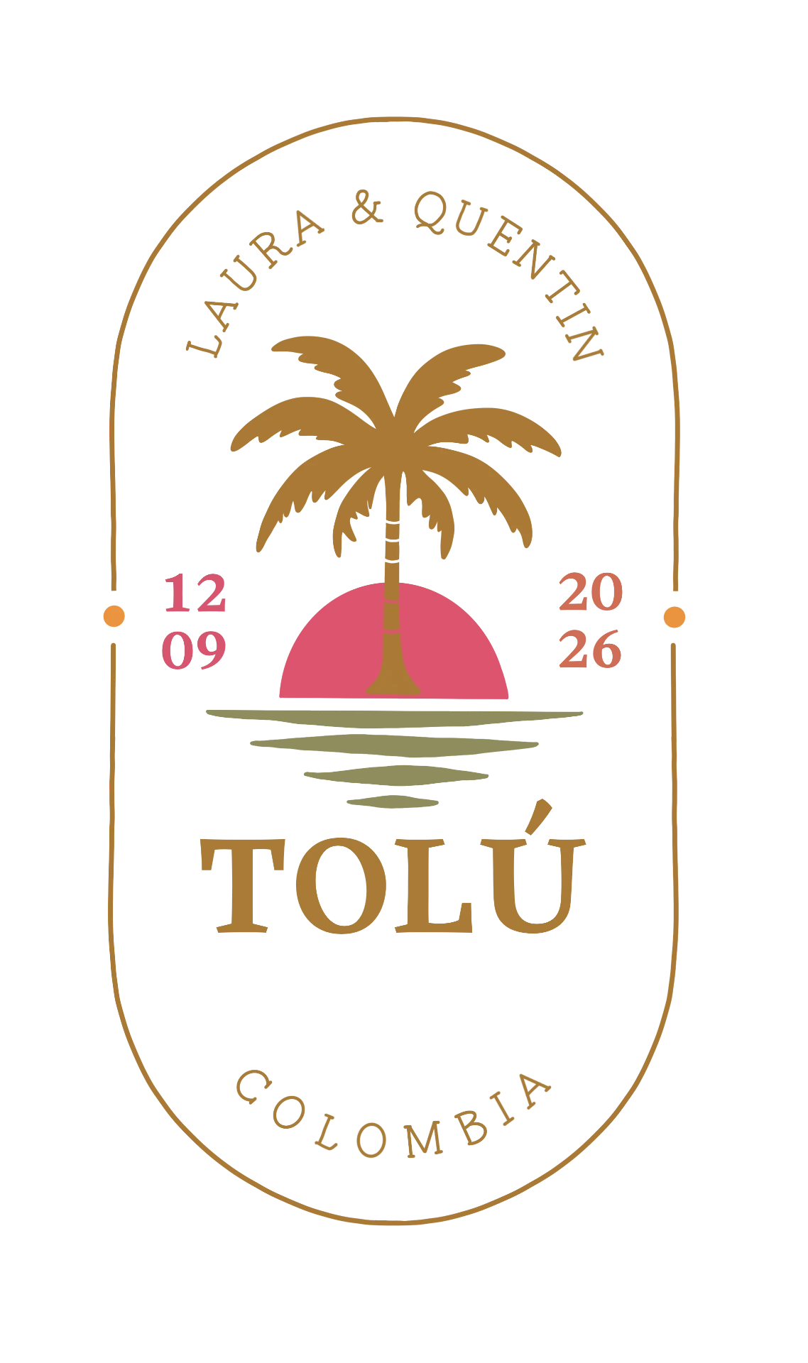 Laura & Quentin — Tolú wedding monogram